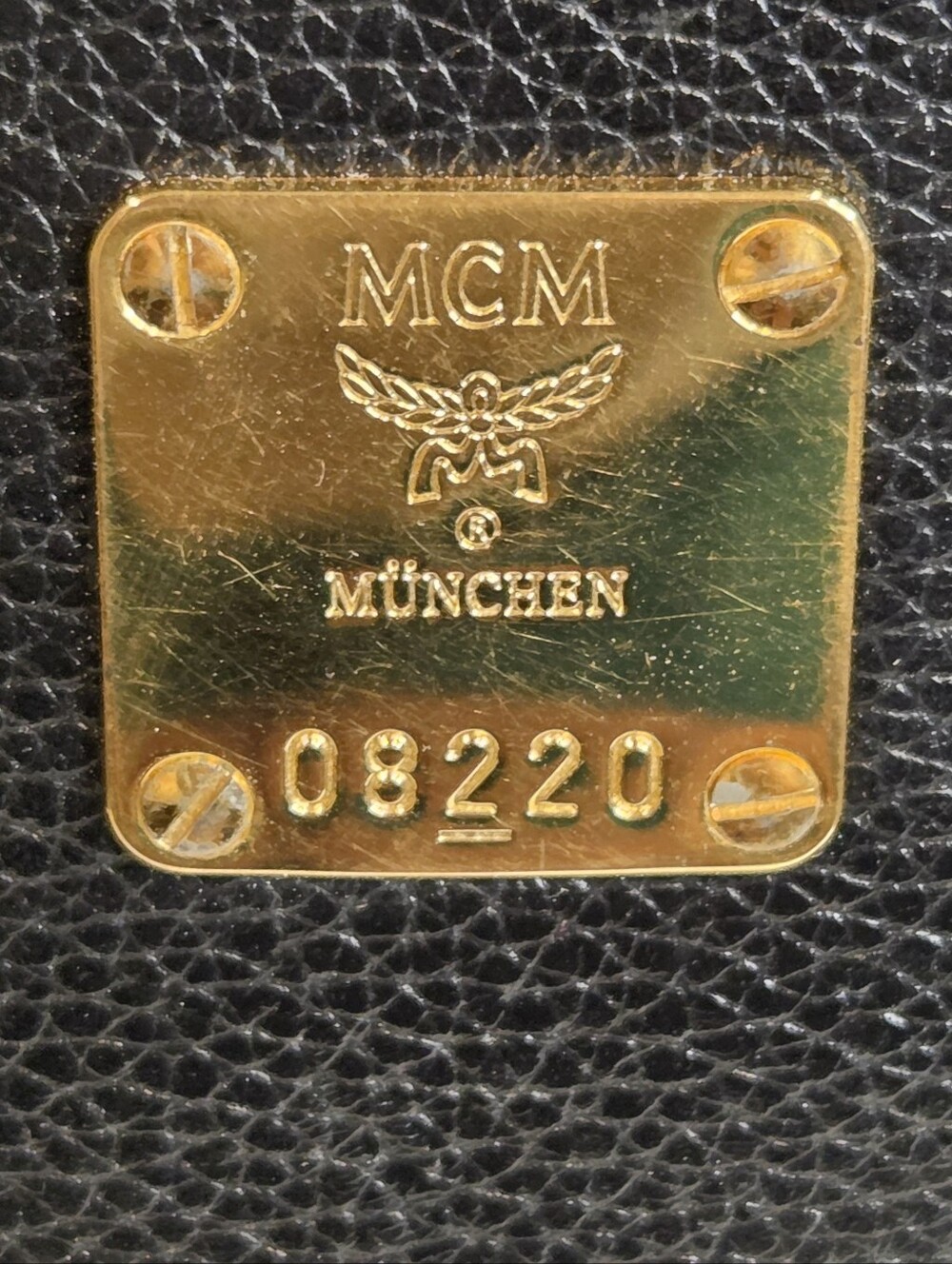 MCM Rare Vtg Michael Cromer Era München Black Pebbled Leather Studded Bag. - Picture 8 of 15